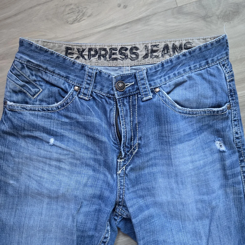 Express Distressed Denim Pants y2k - Picture 2 of 6